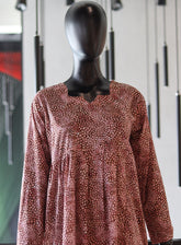 Royal Fashion Printed Lawn Stitched Kurti - RF24PL D-16 BN